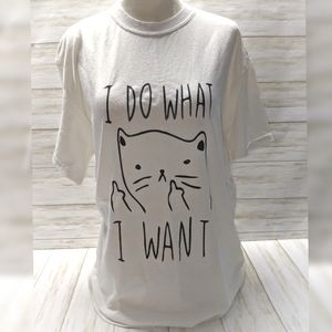 Funny Cat Tee • "I Do What I Want" Short Sleeve